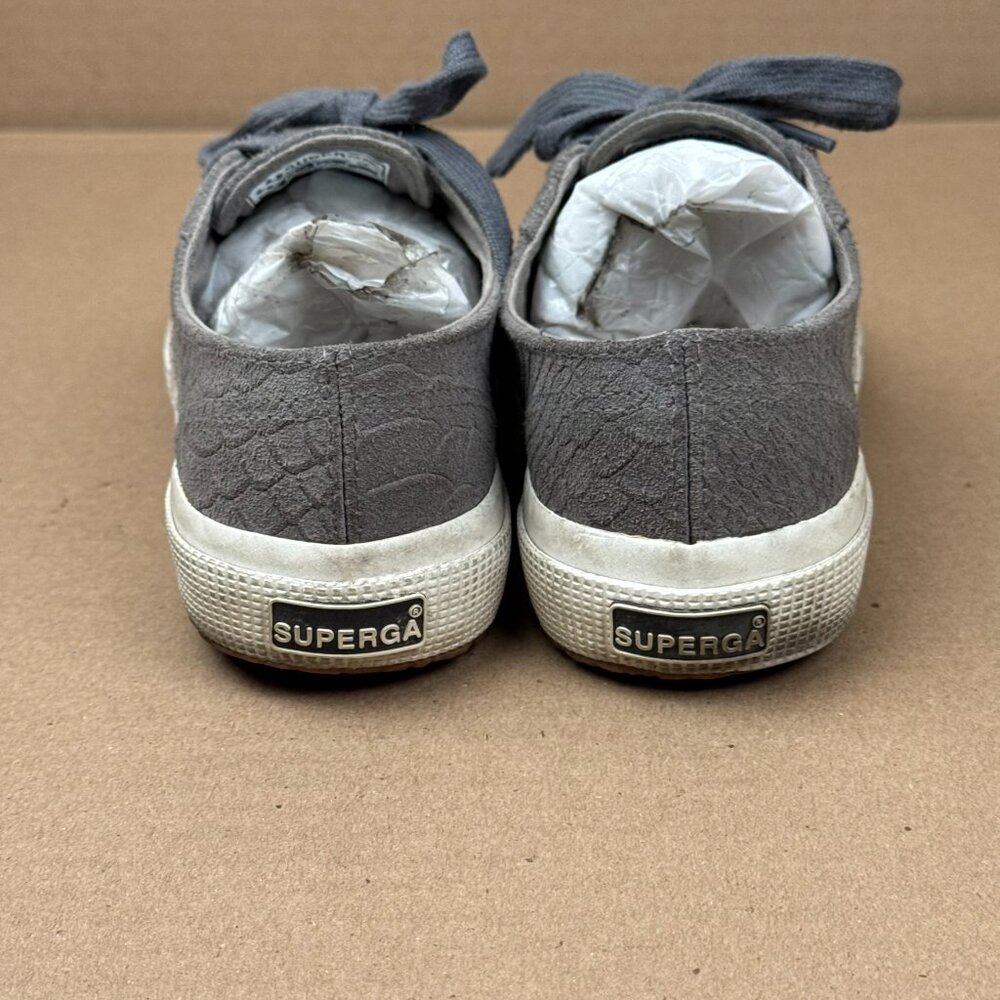 Superga 2750 Gray Python Snake Print Leather Snea… - image 5